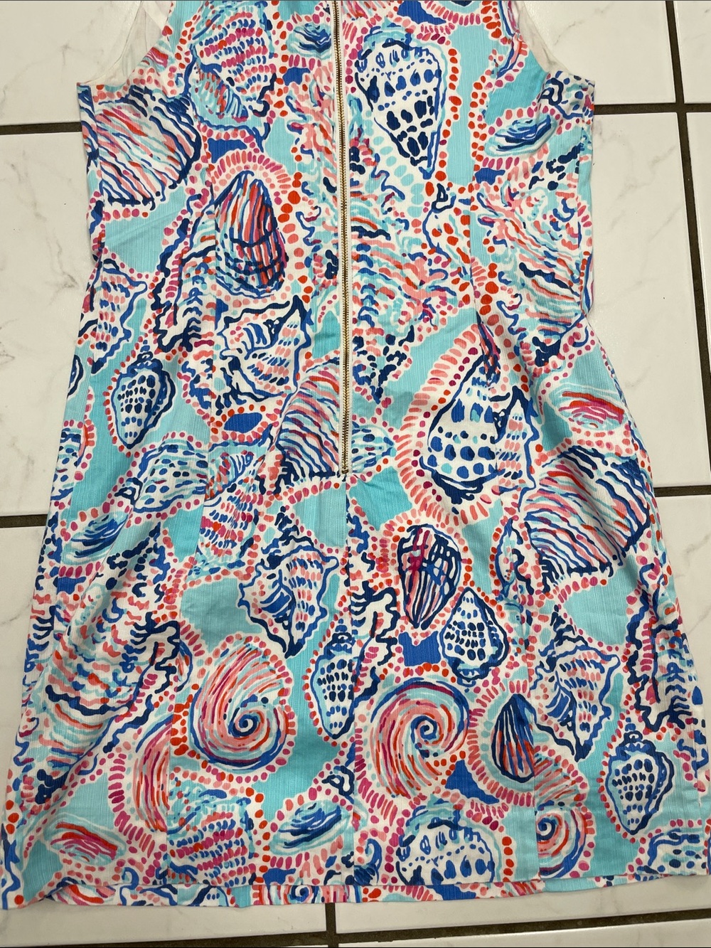Lily Pulitzer 100% Cotton Gabby Mini Shift Dress in Shell Me About It Size 4 - Picture 15 of 15
